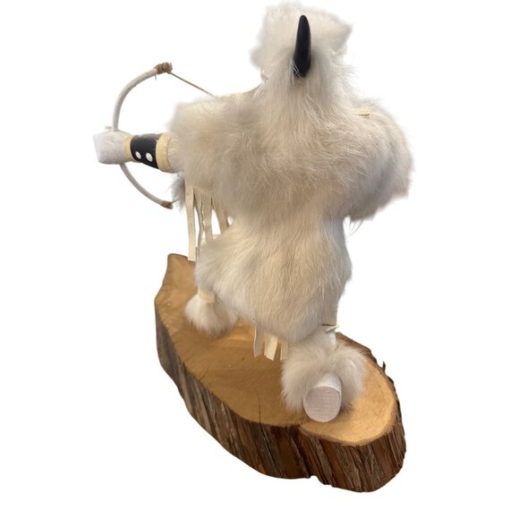 Vintage Vera Hudson Kachina Buffalo Warrior Handcrafted Figurine Sculpture White - Picture 12 of 12